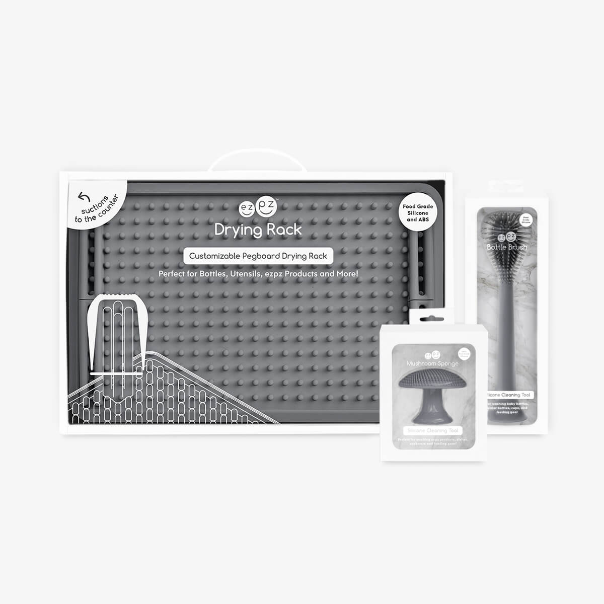 ezpz Cleaning Bundle Reinigungsset Salbei 3-teilig Silikon