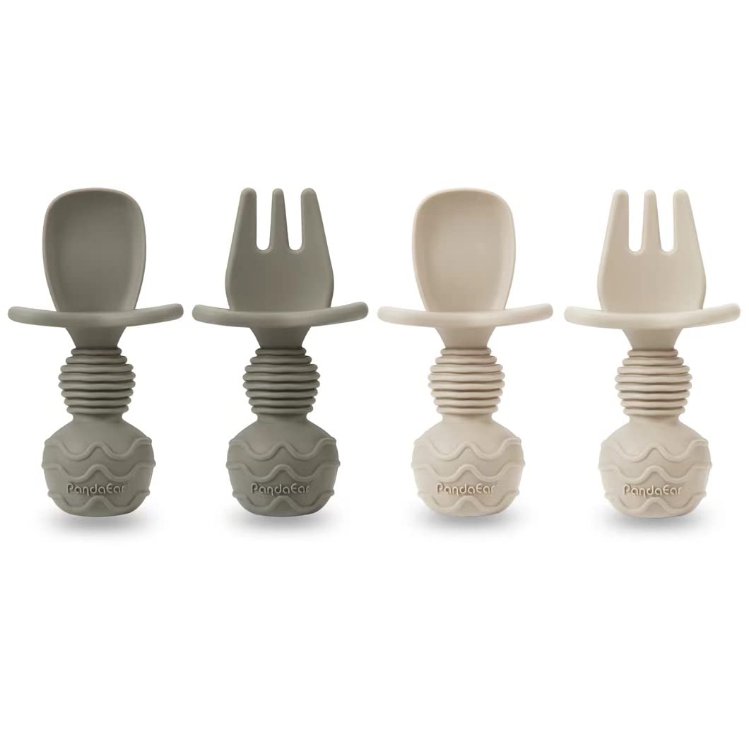 PandaEar Feeding Set Sauggeschirr 6tlg Hellbraun Walnuss