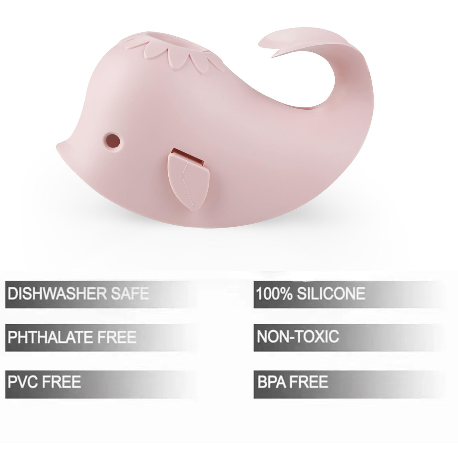 PandaEar Bathroom Wasserhahnschutz Baby Silikon Pink Wal
