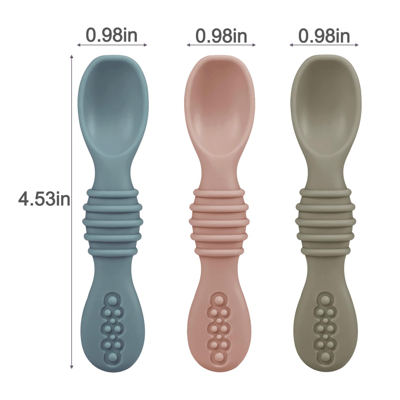 PandaEar Feeding Set Silikon Teller Löffel 6-teilig Bunt