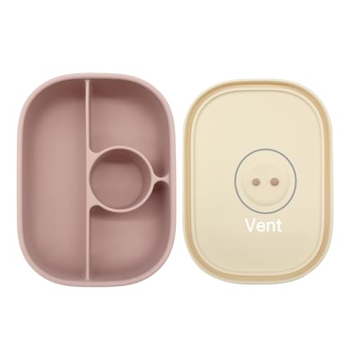 PandaEar Bento Brotdose Silikon Pink 4 Fächer Auslaufsicher
