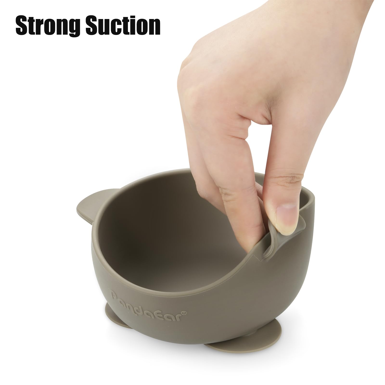 PandaEar Bowl Saugnapfschüssel Silikon 3er Blau Braun Beige