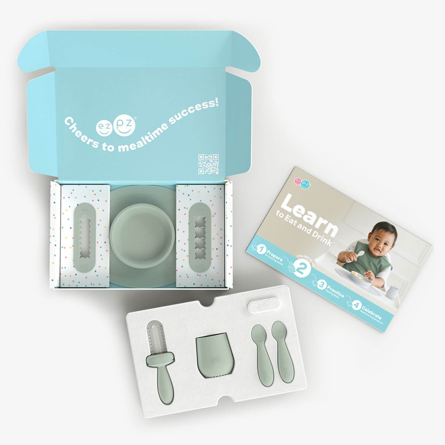 ezpz Kits Bundles Kit 2 Esslern-Set Silikon Sage 5-teilig