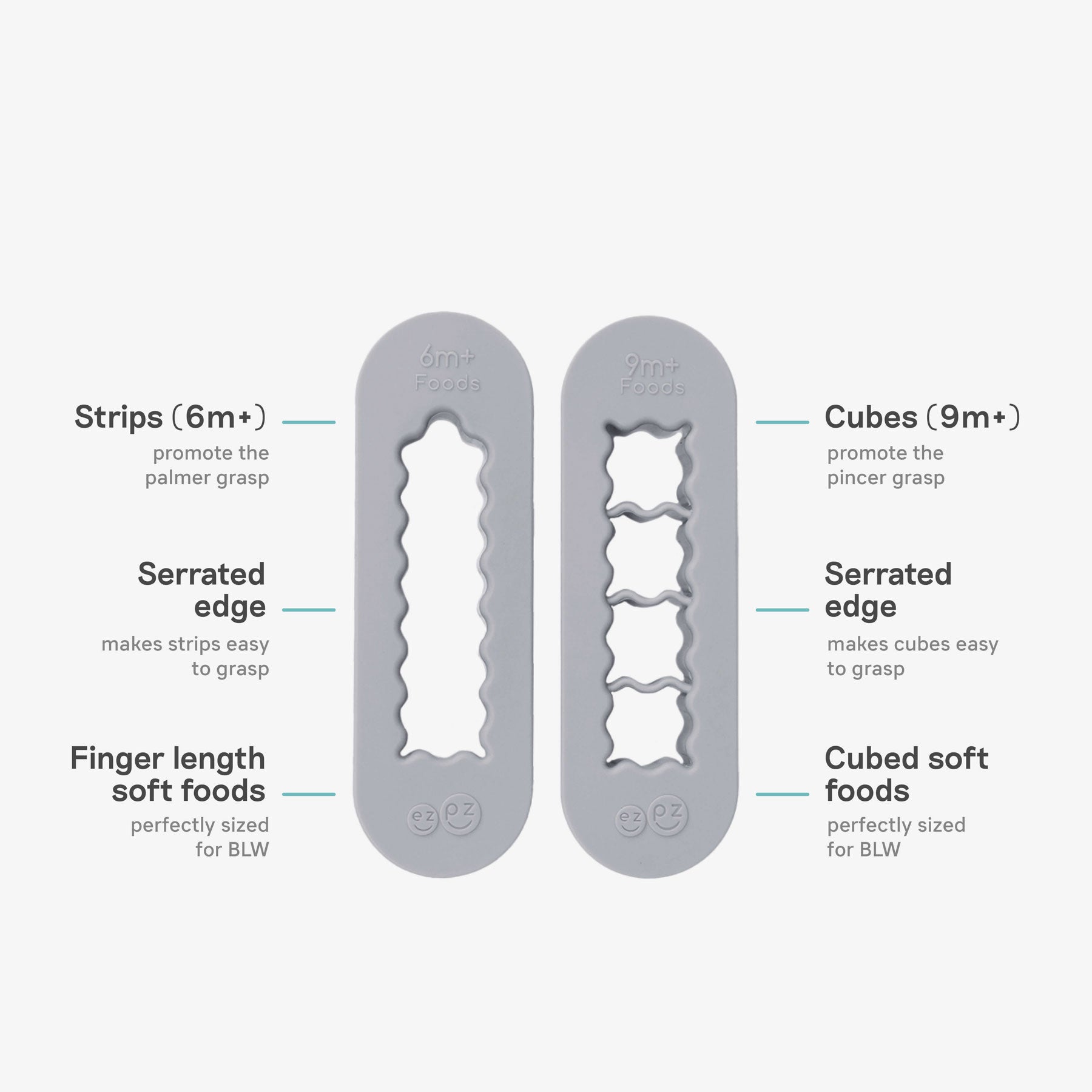 ezpz BLW Prep Practice Bundle Esslern-Set Pewter 2-teilig
