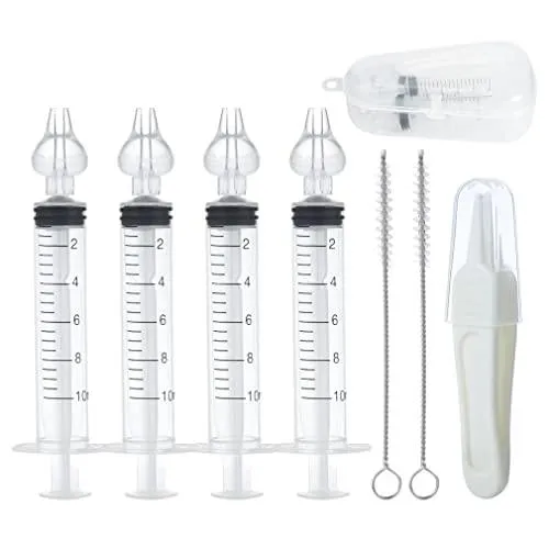 PandaEar Grooming Nasensauger Baby Silikon 4er Set Clear