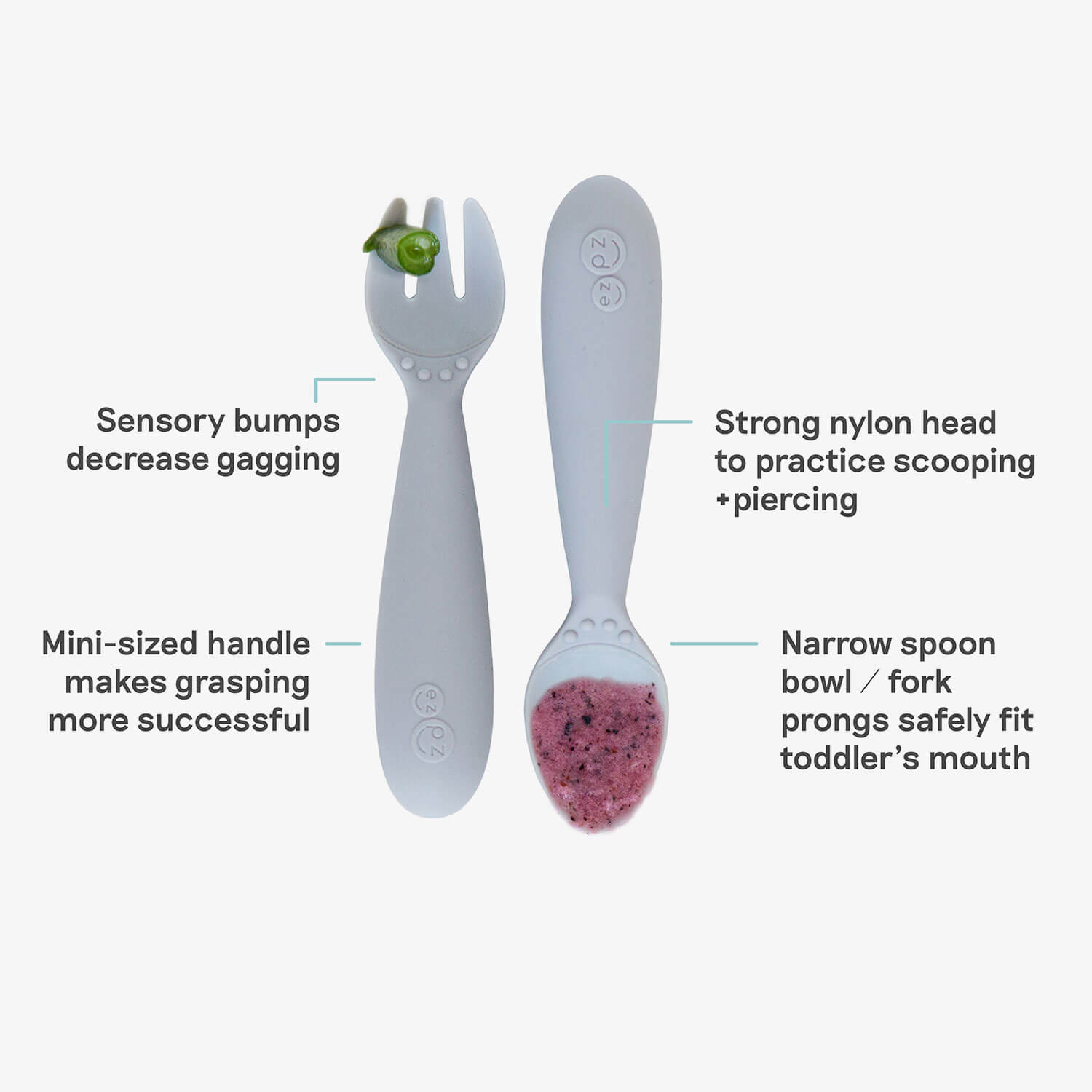 ezpz Mini Feeding Set Silikongeschirr 5er-Pack saugfest