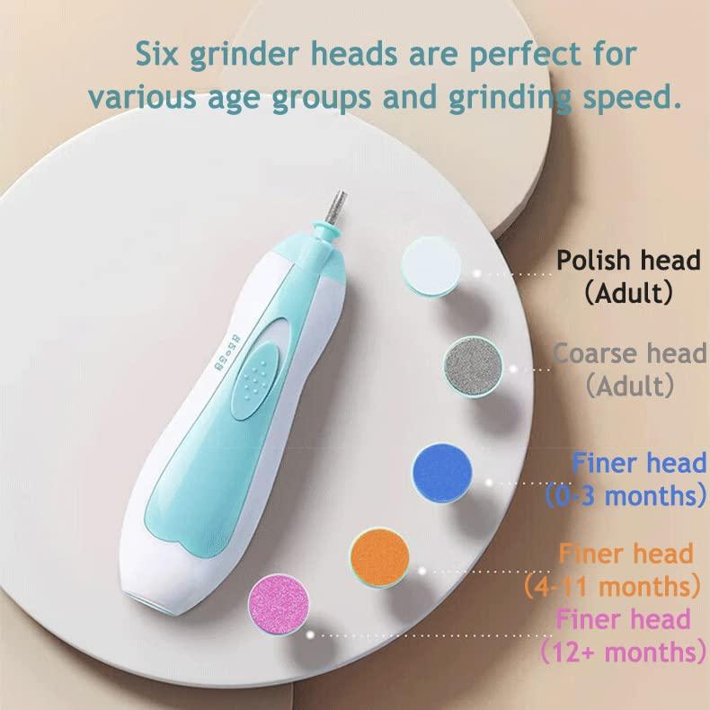 PandaEar Grooming Elektrische Nagelfeile Baby Blau Set