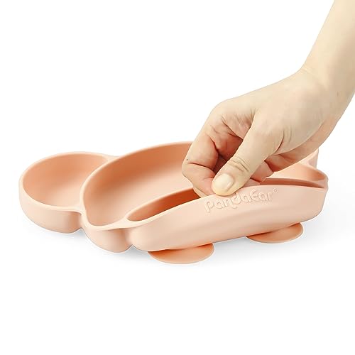 PandaEar Feeding Set Bärenteller Rosa Löffel Gabel