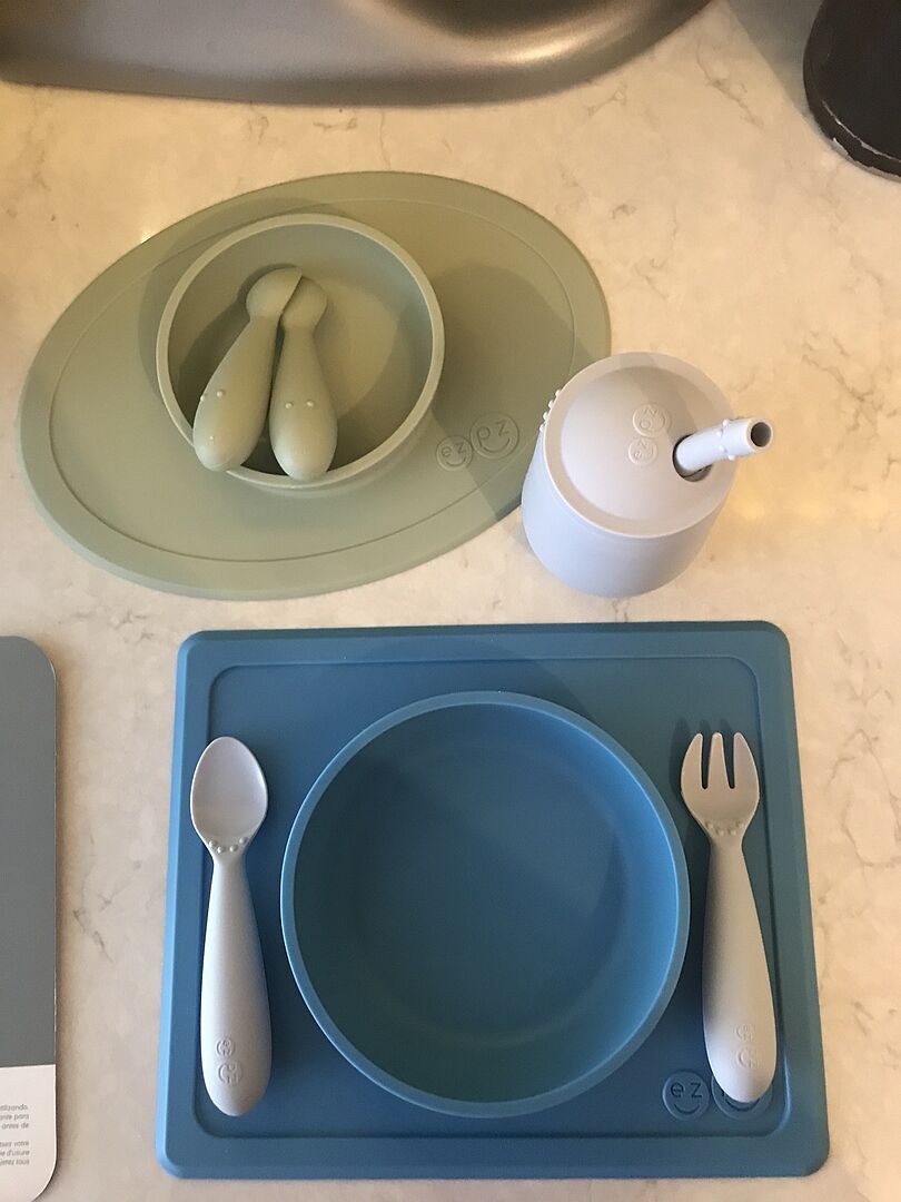 ezpz Kit 3 Practice Feeding Skills Saugteller Silikon Sage 5er