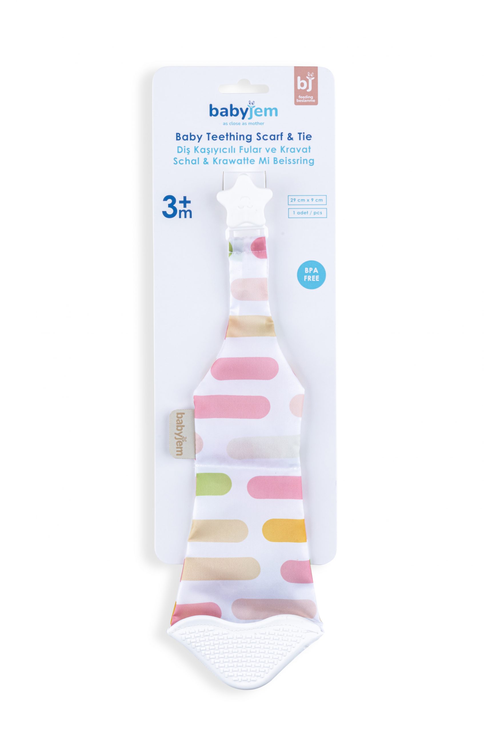 BabyJem Beslenme Lätzchen Krawatte mit Beißring BPA-frei