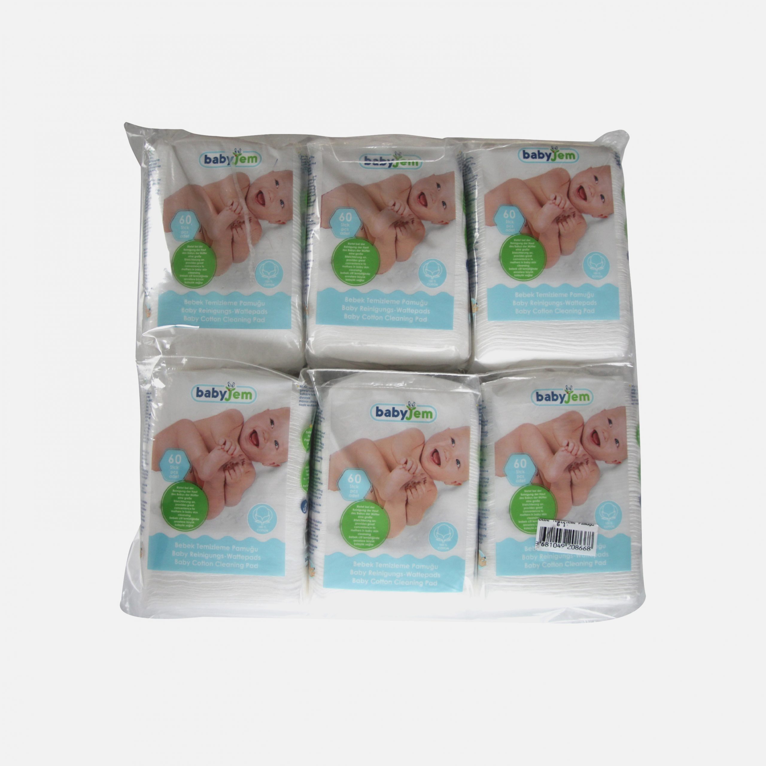 BabyJem Banyo Babywatte 6 Stück parfümfrei