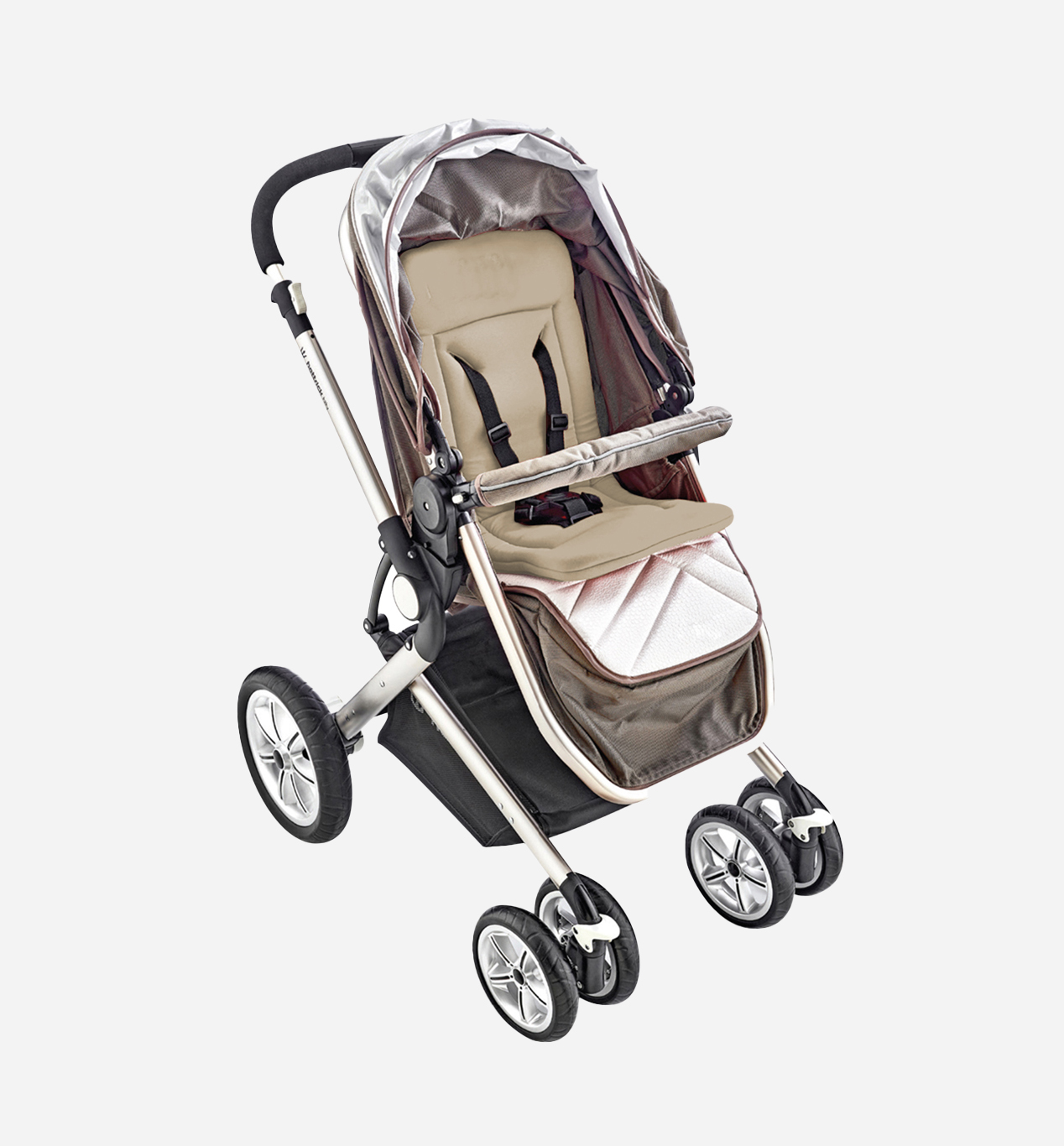 BabyJem Seyahat Kinderwagenauflage Baumwolle uni