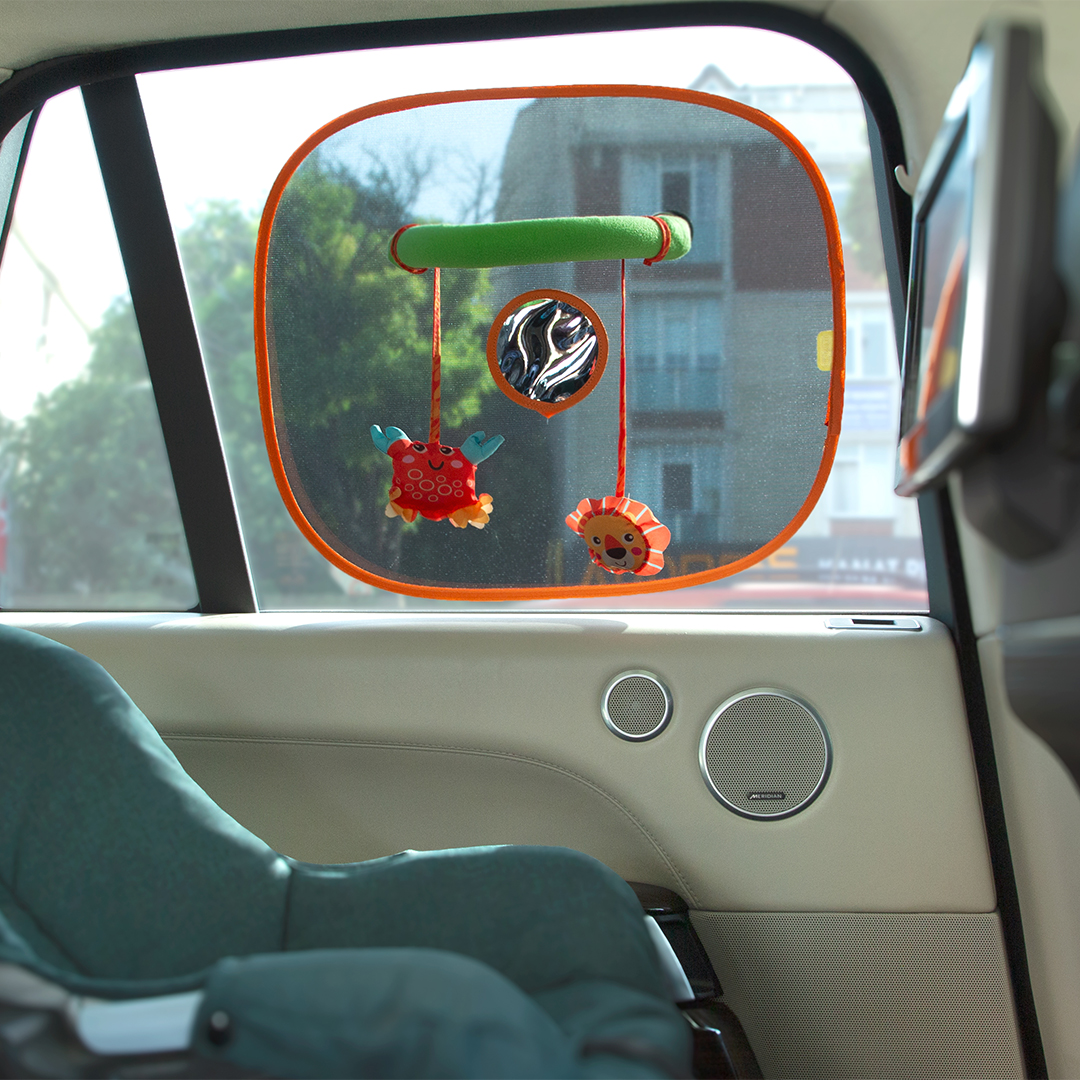 BabyJem Seyahat Auto-Sonnenschutz mit Motiv mit Saugnäpfe