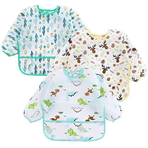 PandaEar Bibs Ärmellätzchen 3er-Pack 6-24 Monate