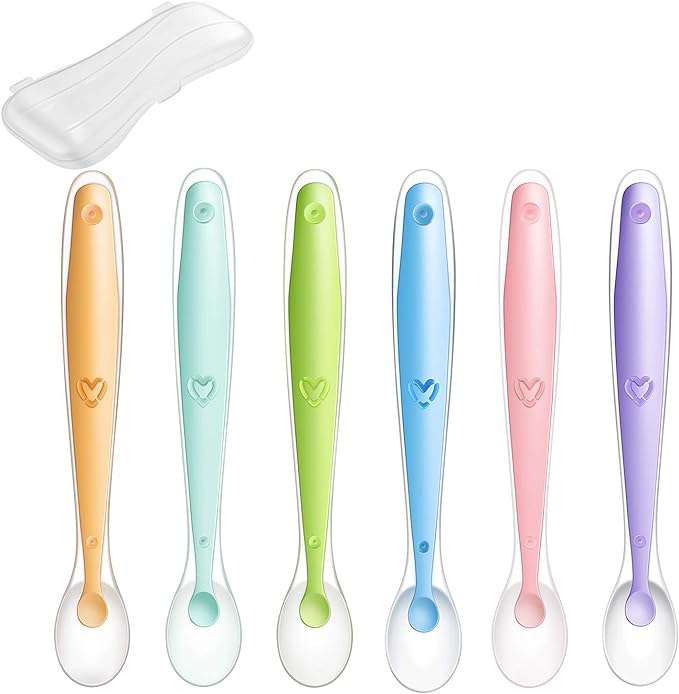 PandaEar Utensils Soft Spoons Babylöffel 6er Pack Silikon