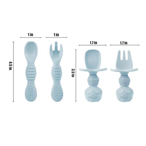 PandaEar Feeding Set Esslernset 9tlg Blau Silikon