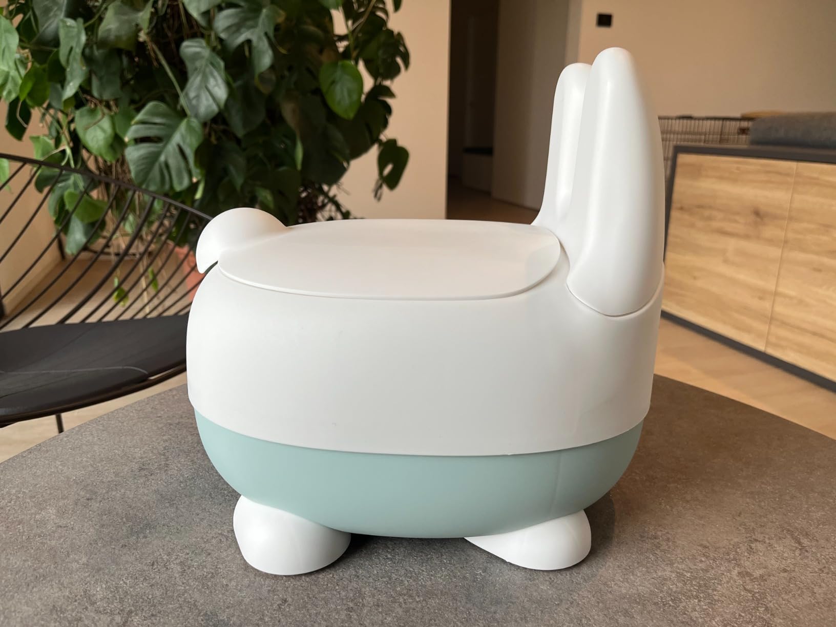 ana baby Bathing Bunny Trainingstöpfchen Rückenlehne Grau