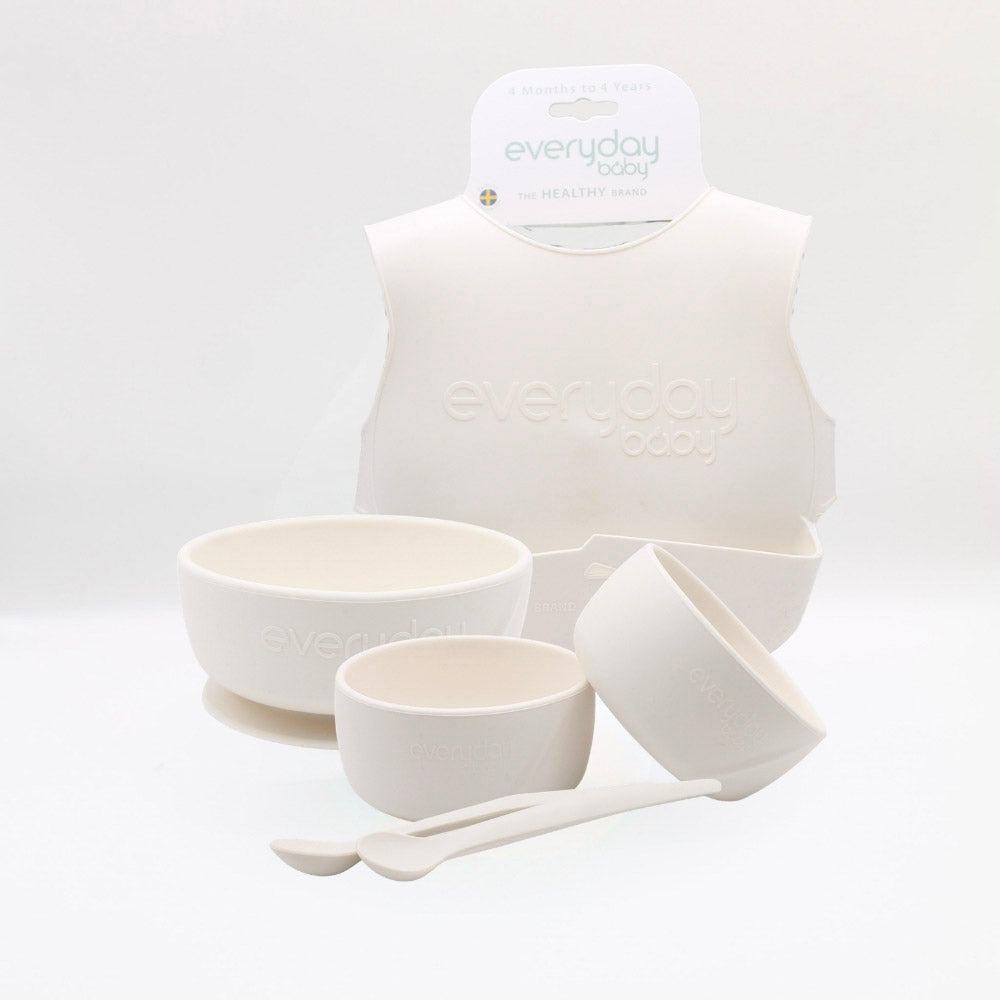 Everyday Baby Esslern-Set Silikon Ljus Beige 6-teilig Esslernen