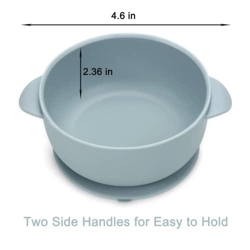 PandaEar Feeding Set Silikon Geschirrset Grün 6-teilig saugfest