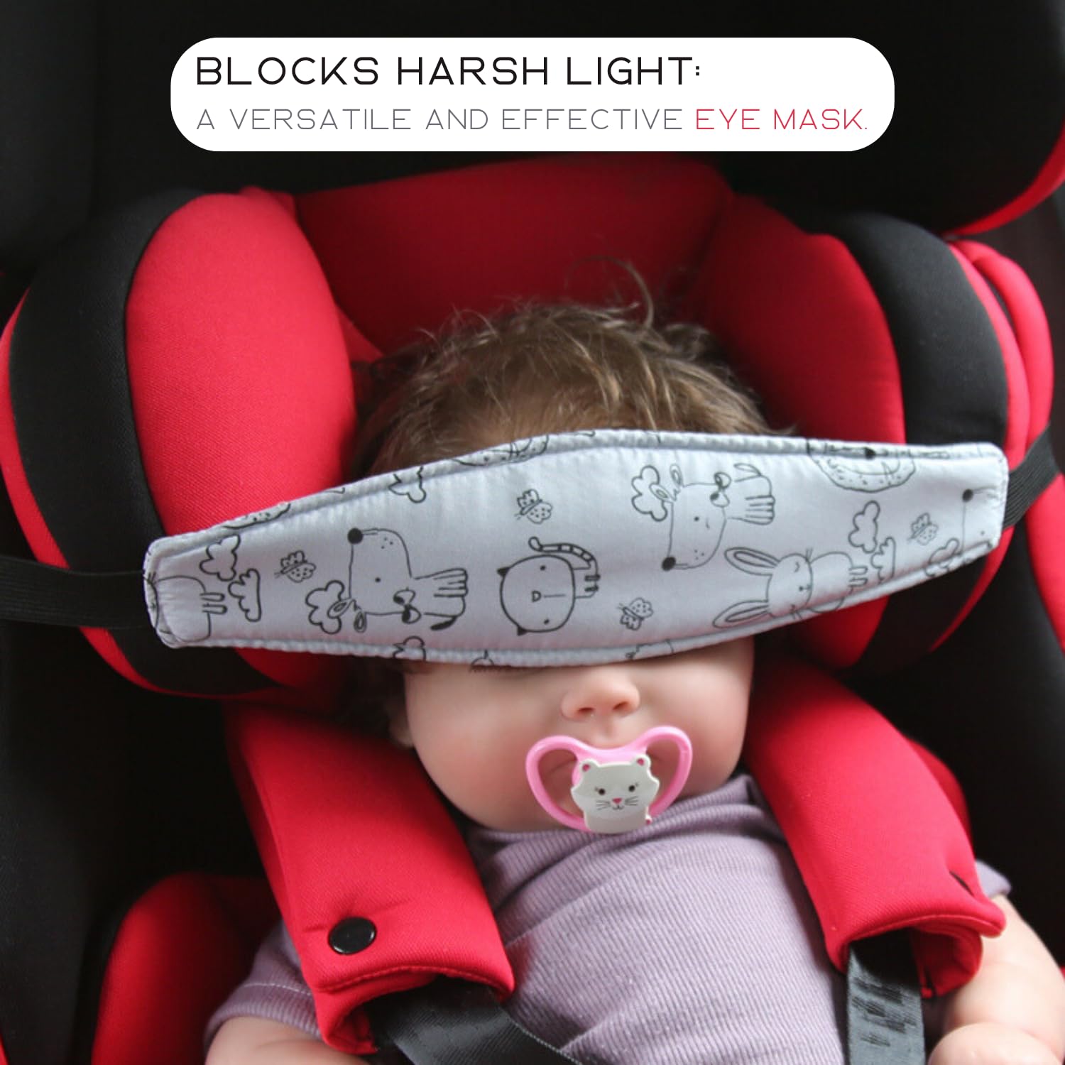 PandaEar Nursery Essentials Kopfstütze Baby Autositz 2er-Pack Baumwolle