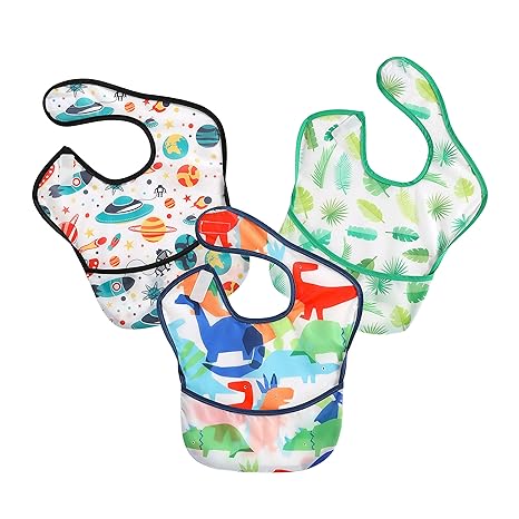PandaEar Bibs Stoflätzchen 3er Pack wasserdicht mit Tasche