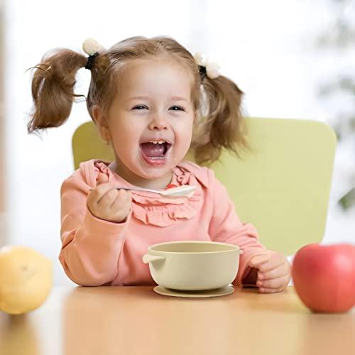 PandaEar Bowl Saugschüssel Deckel 3er Silikon Braun Rosa