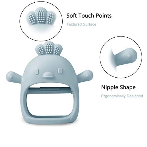 PandaEar Teethers Beißring 2er Pack Blau Rosa