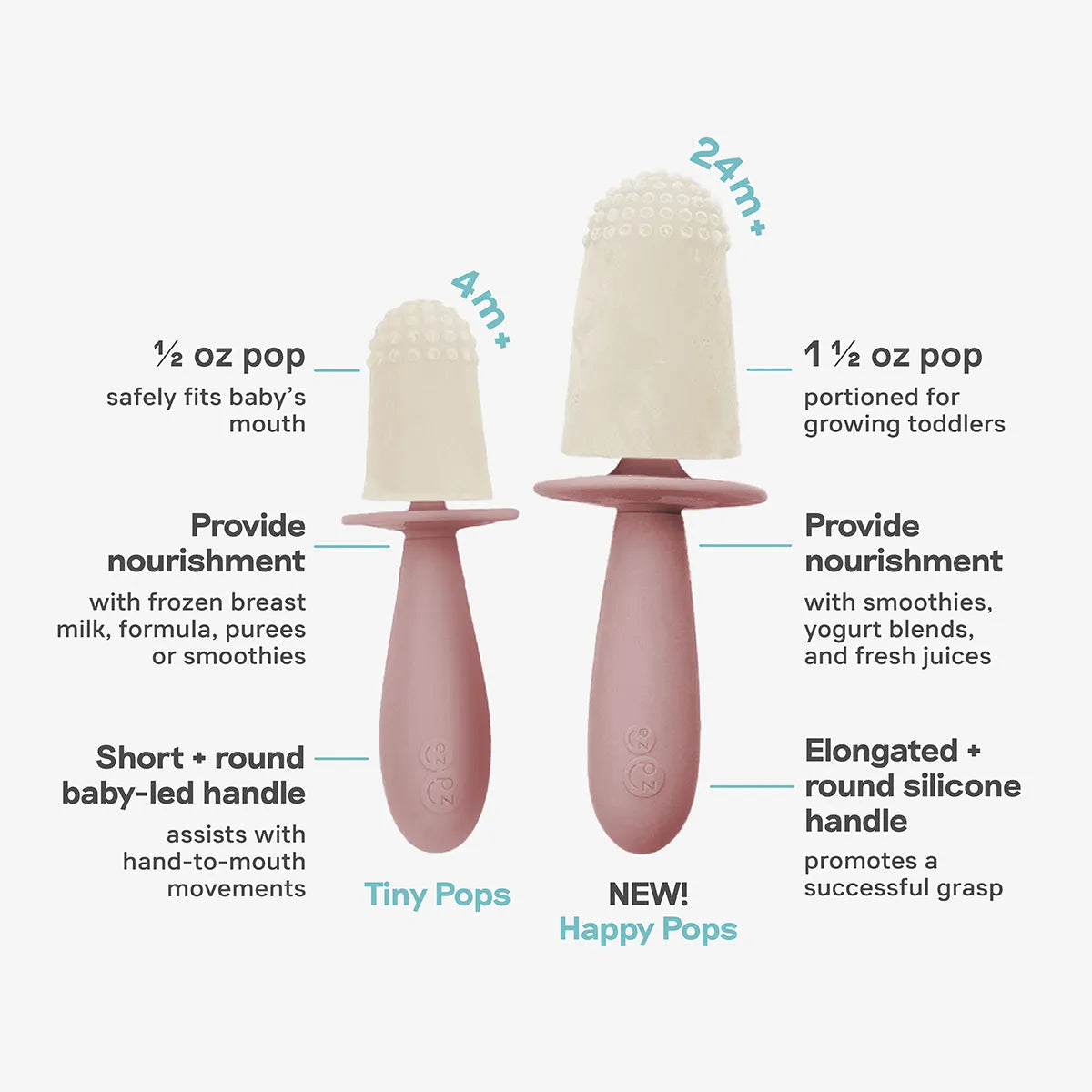 ezpz Happy Collection Happy Pops Eisform Blush 24M+
