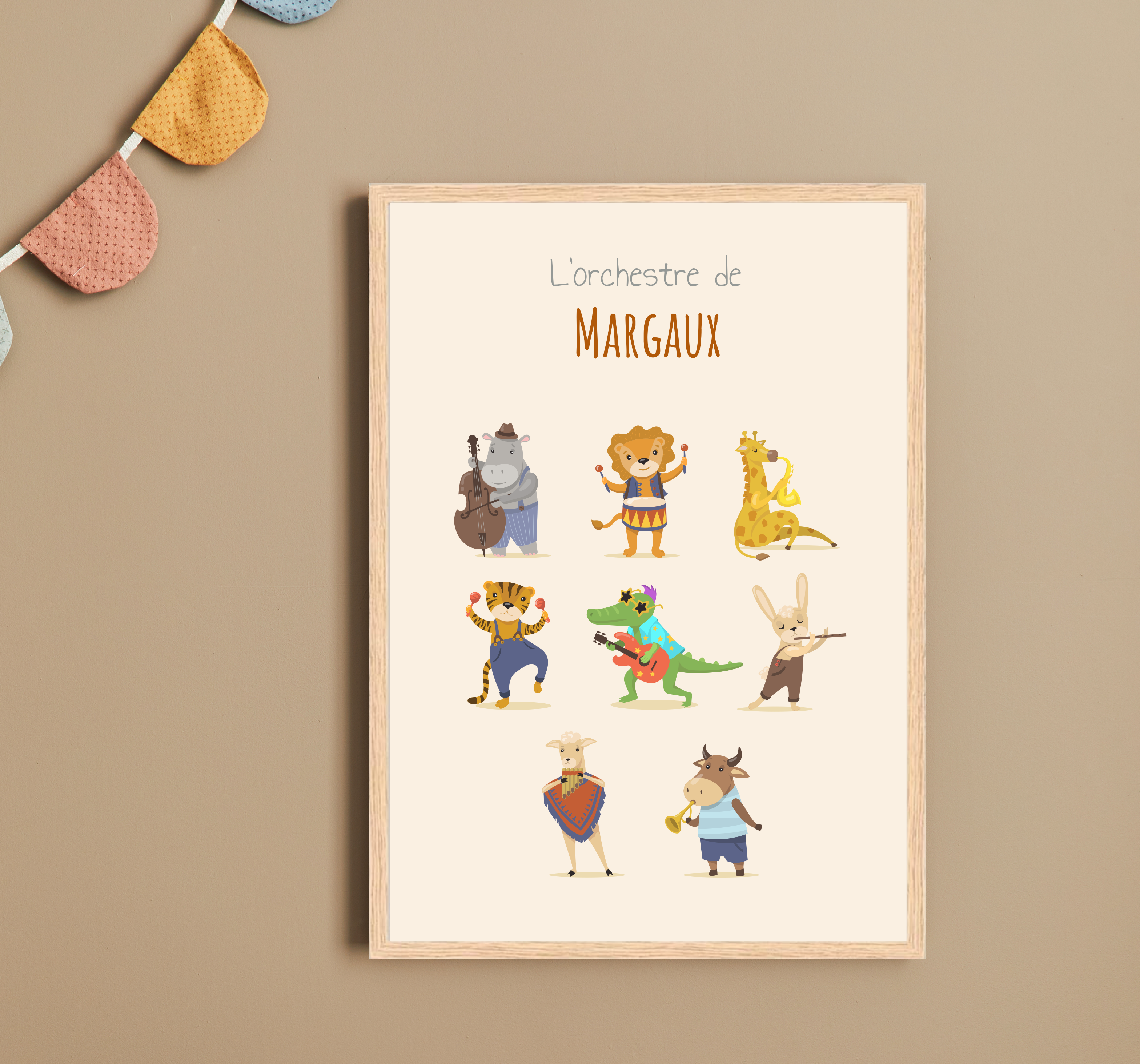 Les Petits Citrons La Papeterie Poster Orchester personalisiert mit Name A4