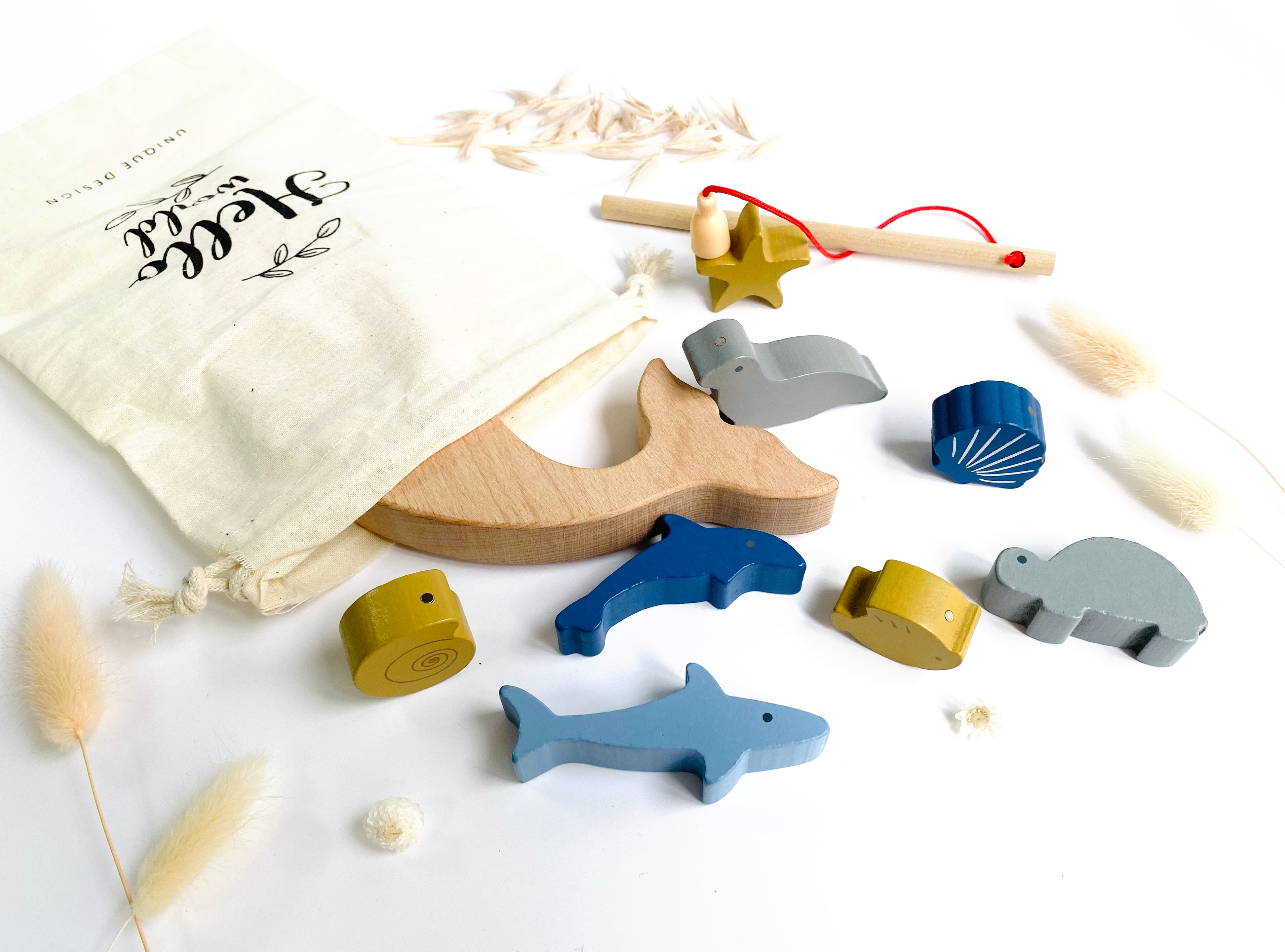 Les Petits Citrons Le Jeu Barnabé Angelspiel Holz magnetisch