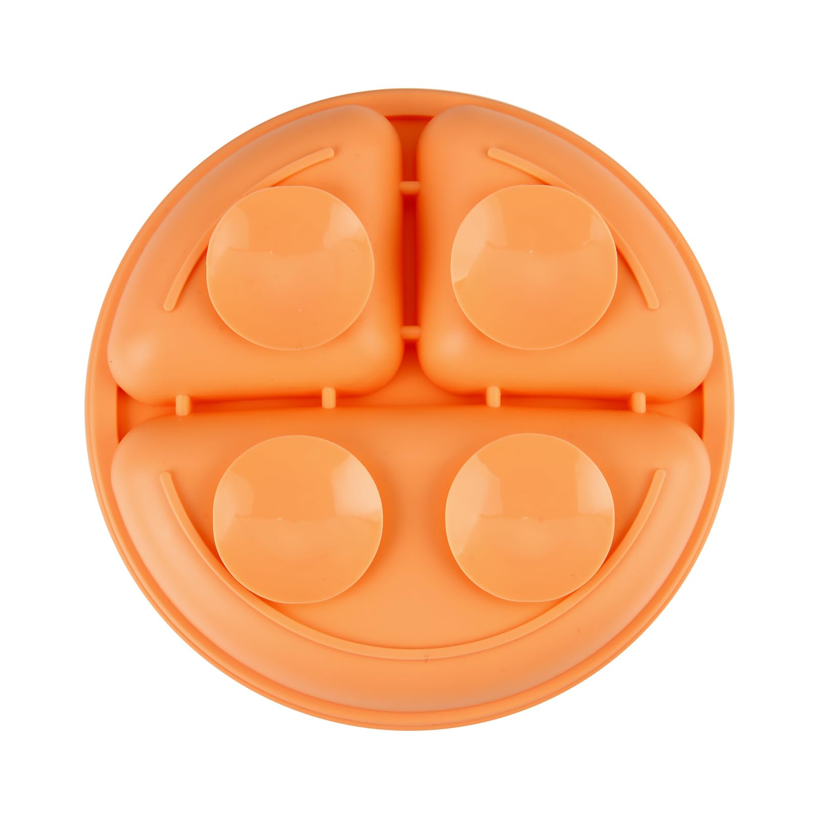 PandaEar Plates Abteilteller 3er Pack Orange Silikon