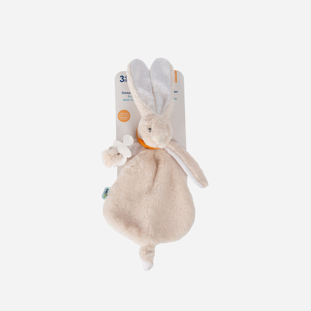 BabyJem Oyuncak Schmusetuch Hase mit Schnullerband