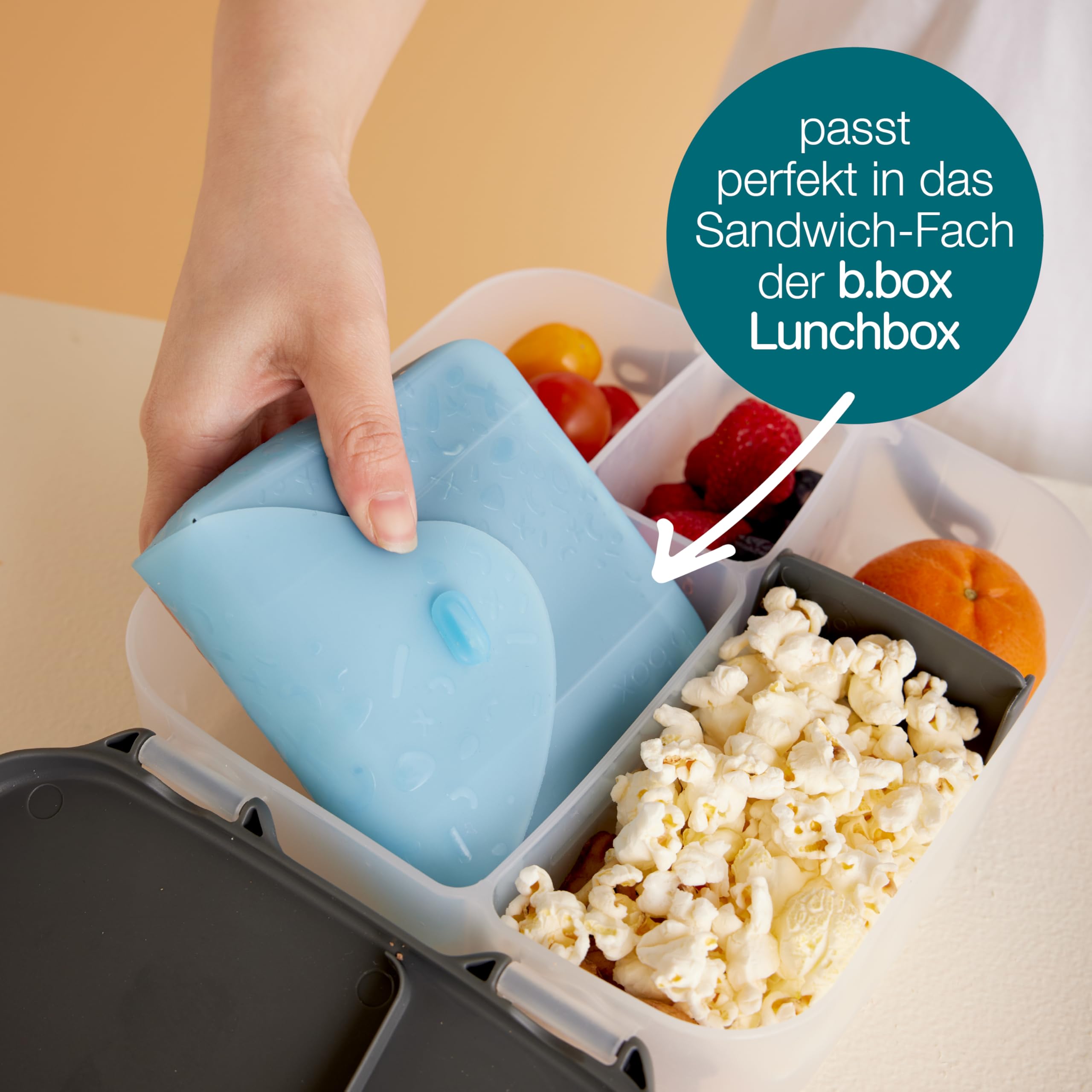 b.box Sandwich Silikonbeutel Wald wiederverwendbar Lunchbox