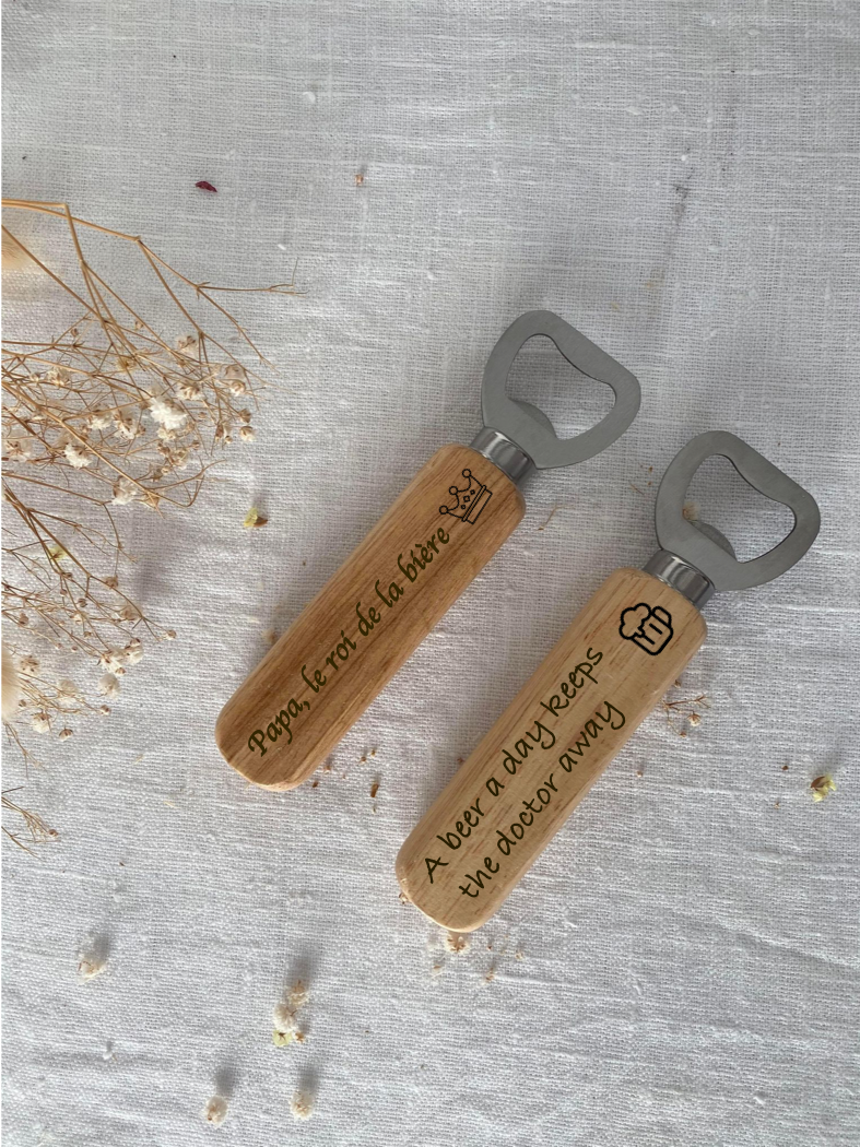 Les Petits Citrons Les Parents Décapsuleur Flaschenöffner Holz