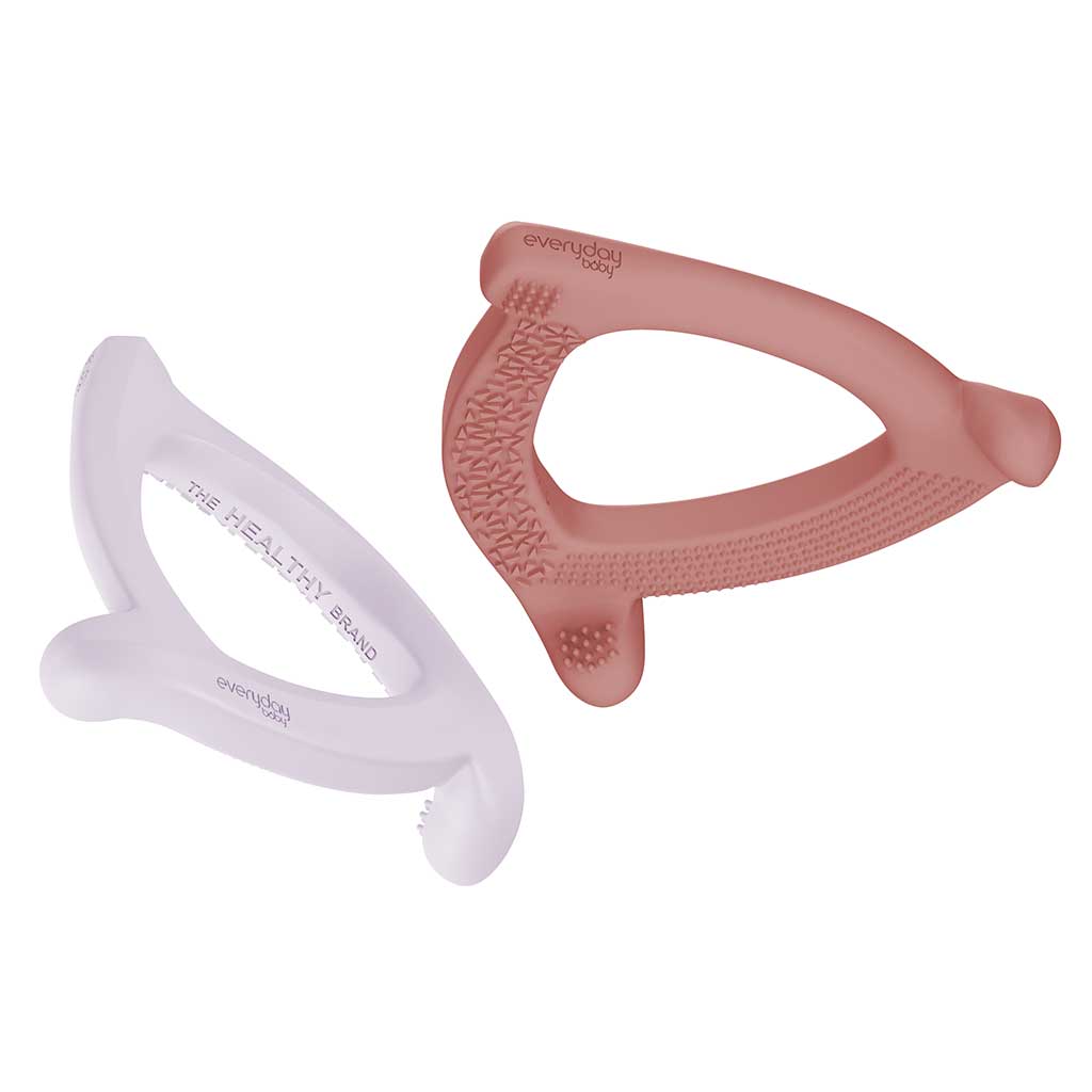 Everyday Baby Teething Rings Beißring Silikon 2er-Pack Gelb Lila