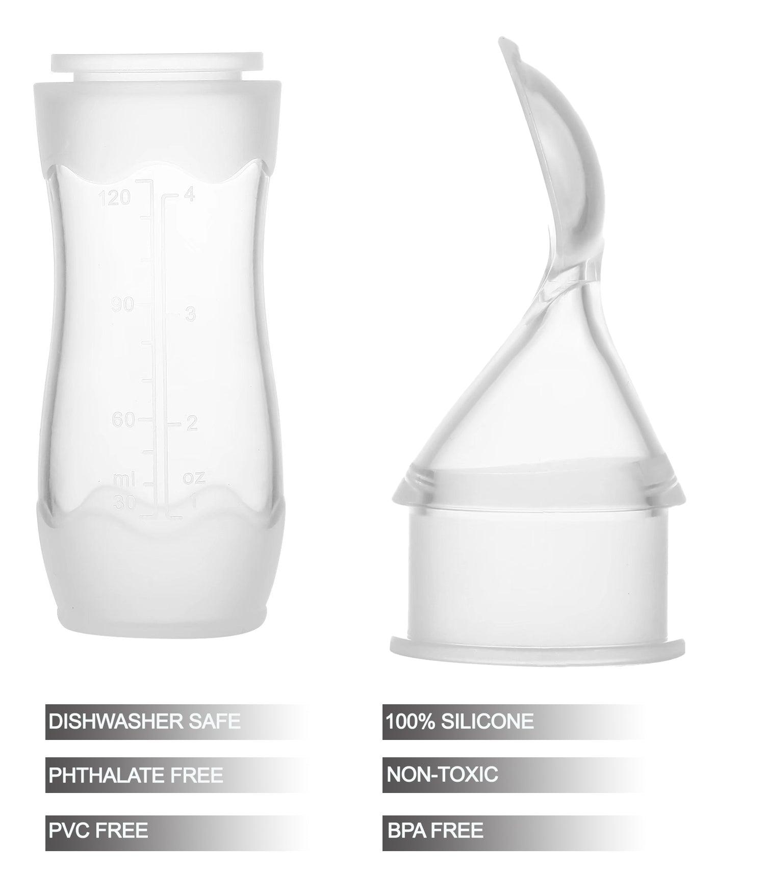 PandaEar Utensils Dosierlöffel Silikon-Quetschie 2er-Pack BPA-frei