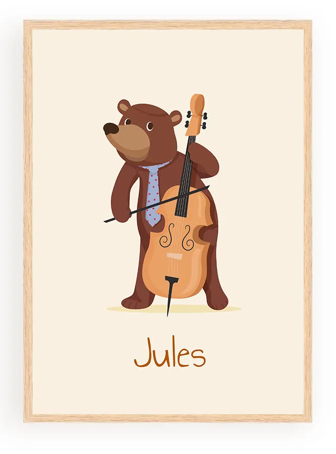 Les Petits Citrons La Papeterie Poster Tiere Musiker personalisiert A4