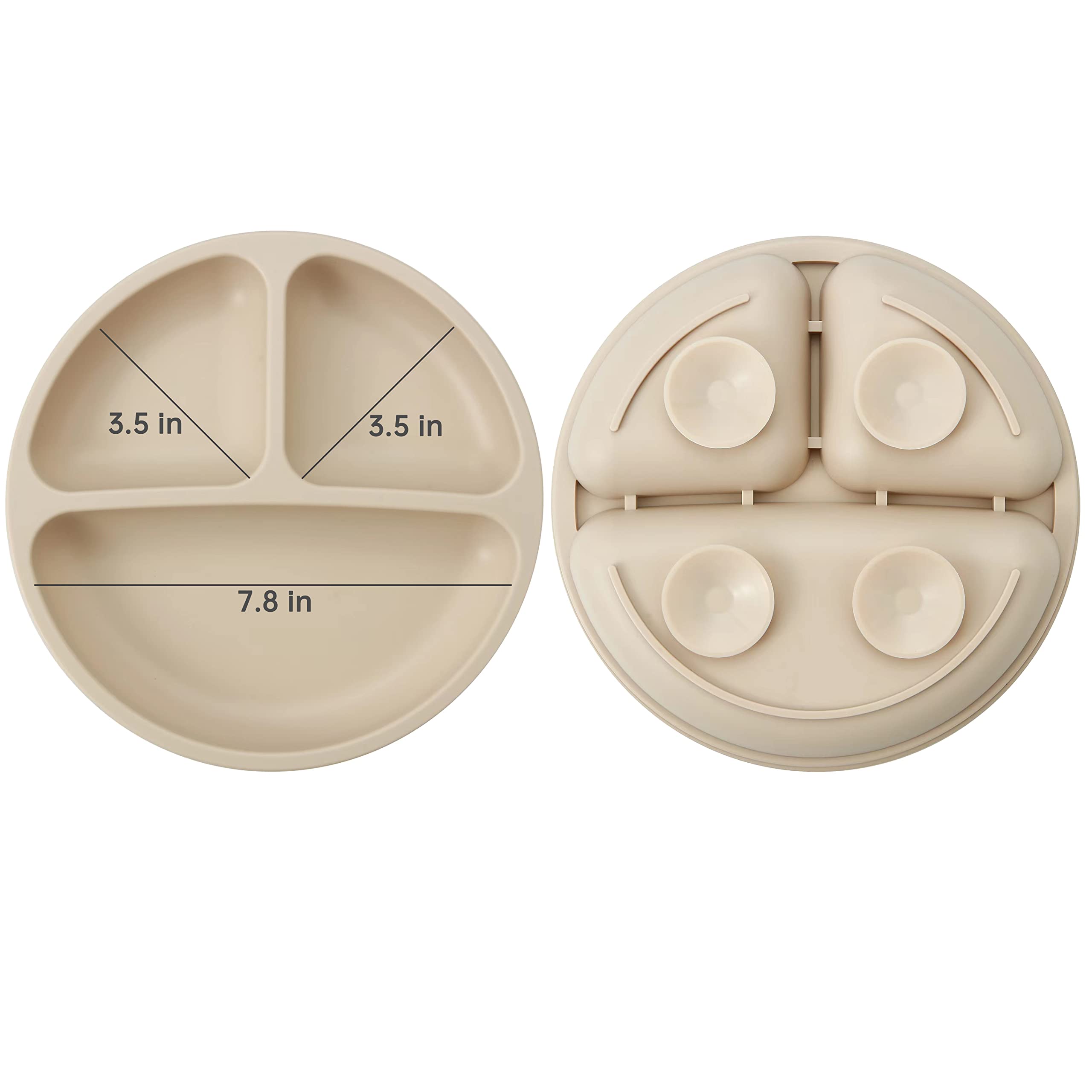 PandaEar Feeding Set Sauggeschirr 6tlg Hellbraun Walnuss