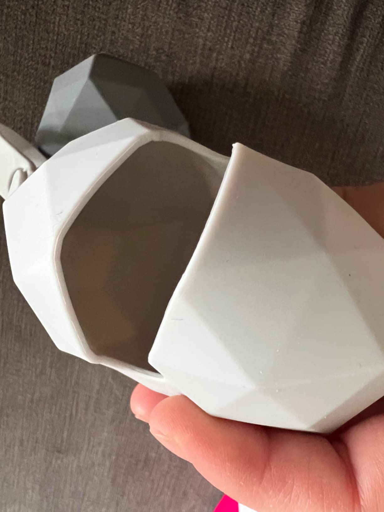 MiaMia Schnullerbox Set Silikon Grau 2er BPA-frei