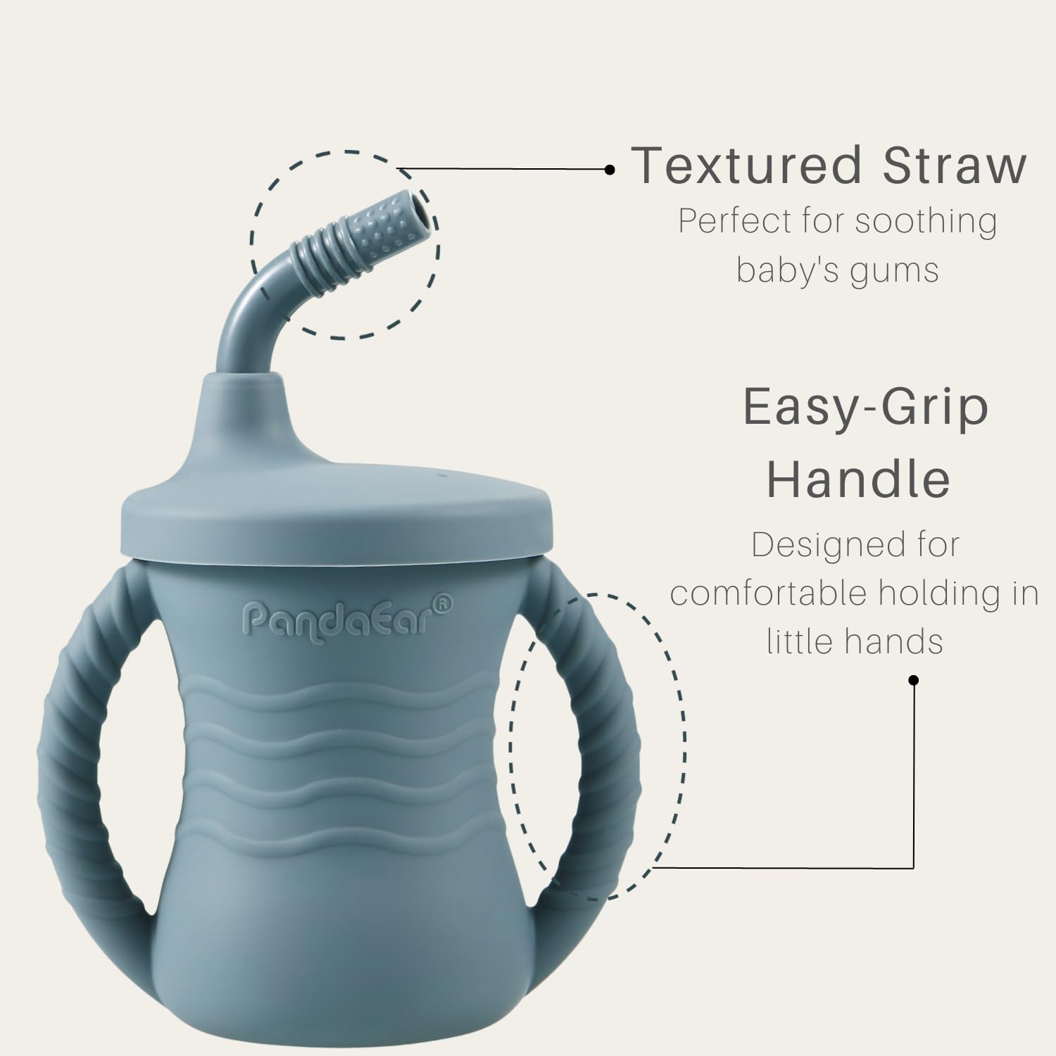 PandaEar Cup Lernbecher 2er Dunkelblau 150 ml