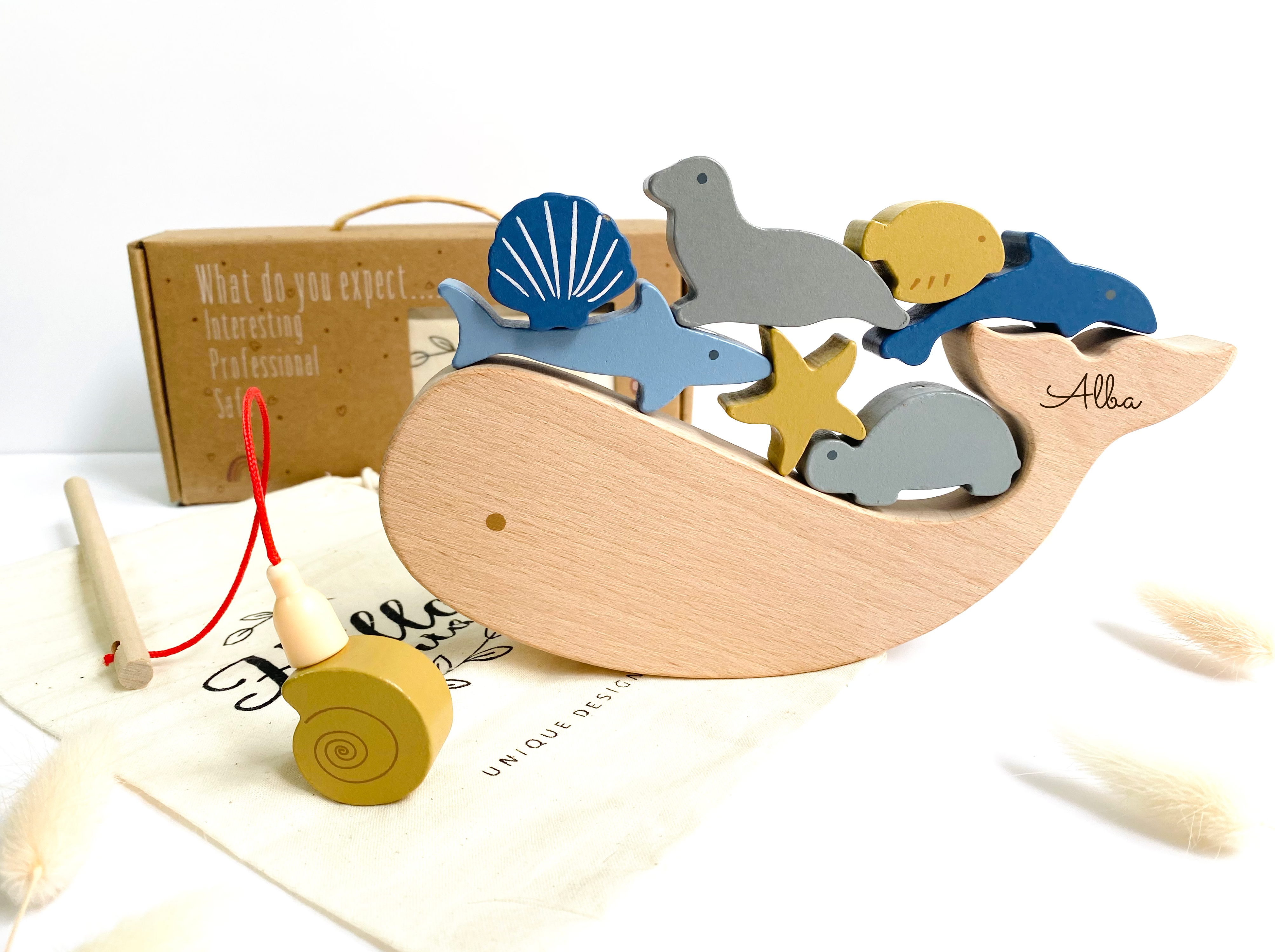 Les Petits Citrons Le Jeu Barnabé Angelspiel Holz magnetisch