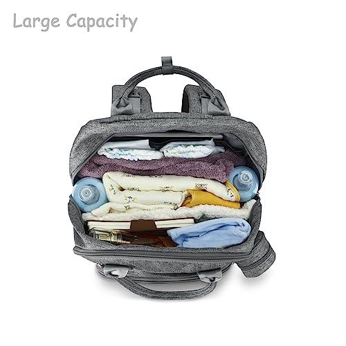 PandaEar Wickelrucksack Grau Oxford wasserdicht groß