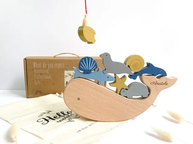 Les Petits Citrons Le Jeu Barnabé Angelspiel Holz magnetisch