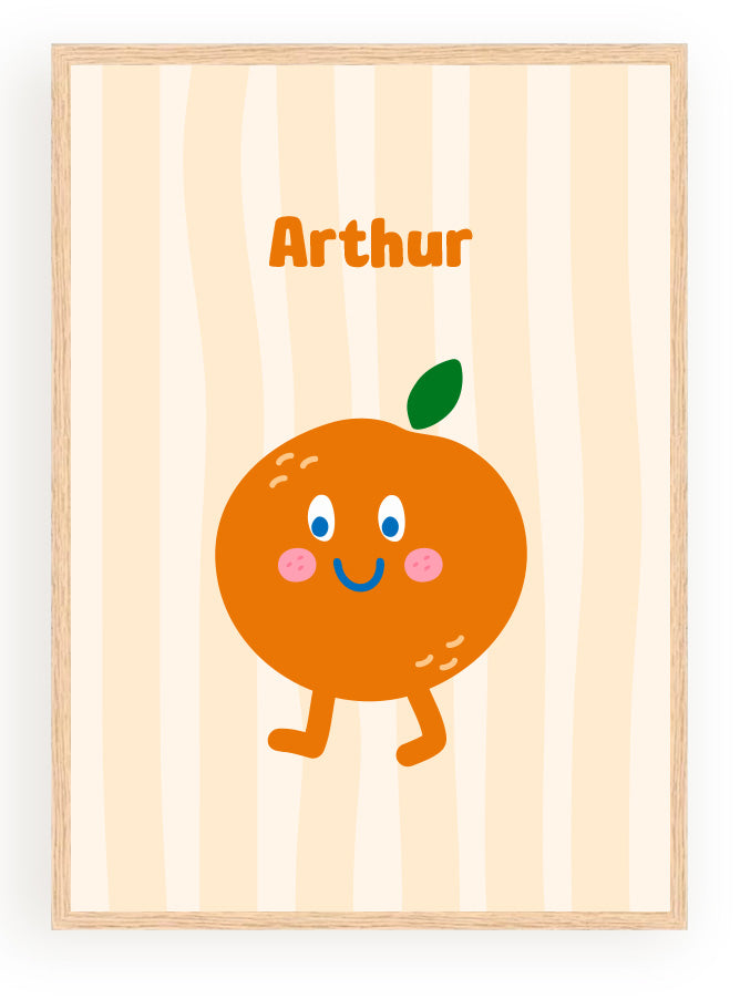 Les Petits Citrons La Papeterie Fruits Poster A4 mit Rahmen Zitrone