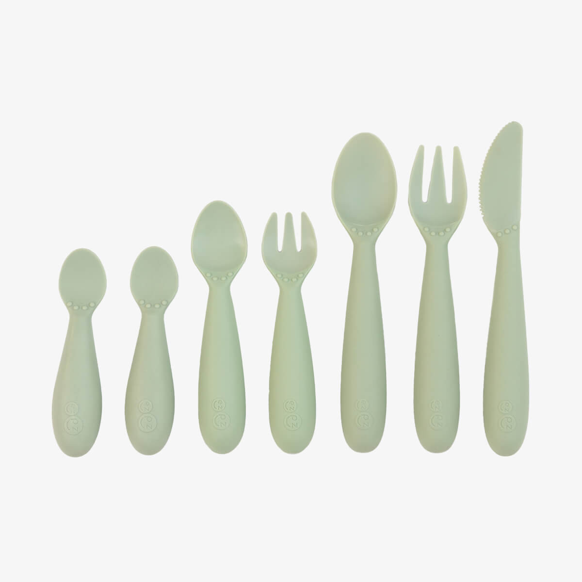 ezpz Basics Collection Developmental Utensil Set Löffel Pewter