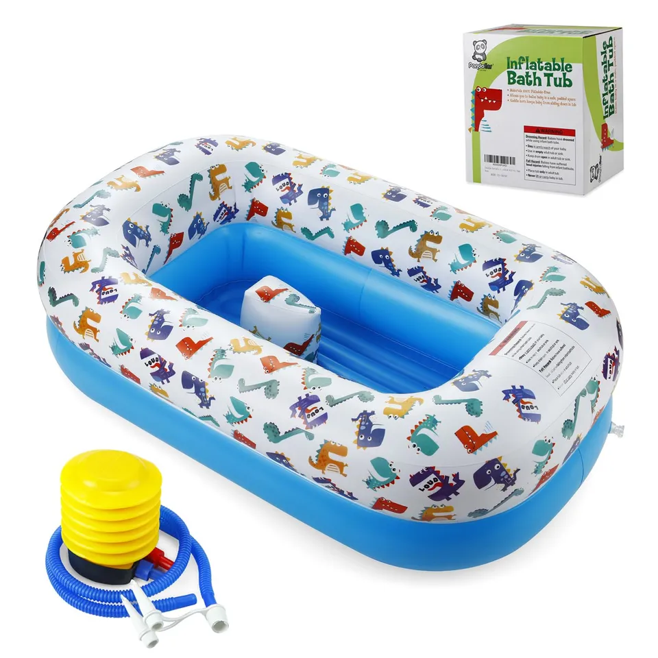 PandaEar Bathroom Inflatable Dinosaur Badewanne Blau Baby