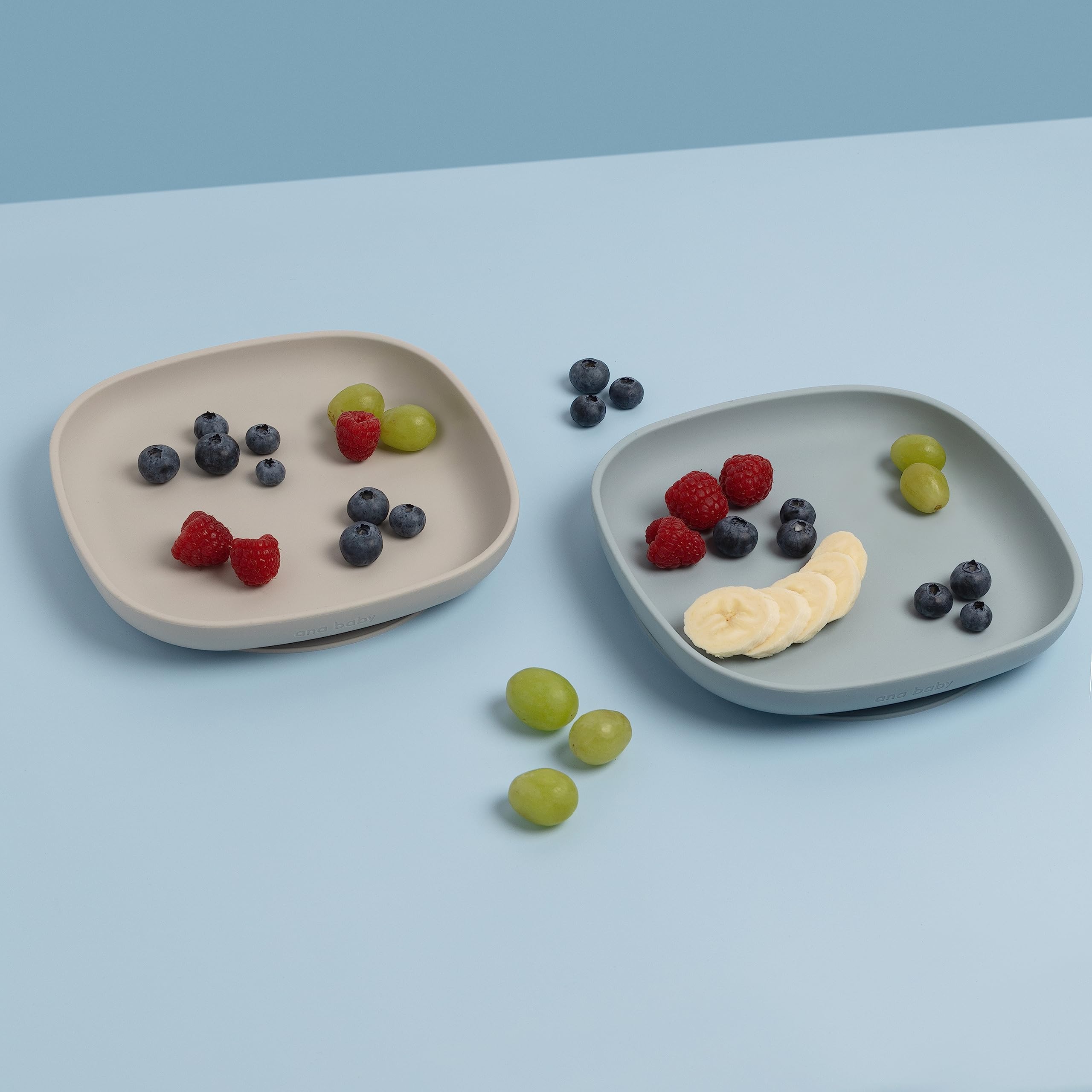 ana baby Weaning Saugteller Silikon 2 Stück BPA-frei