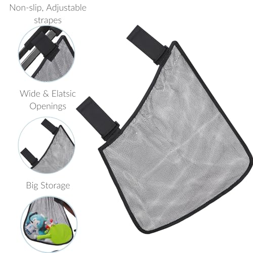 PandaEar For Mom Kinderwagen Organizer Netz 2er schwarz