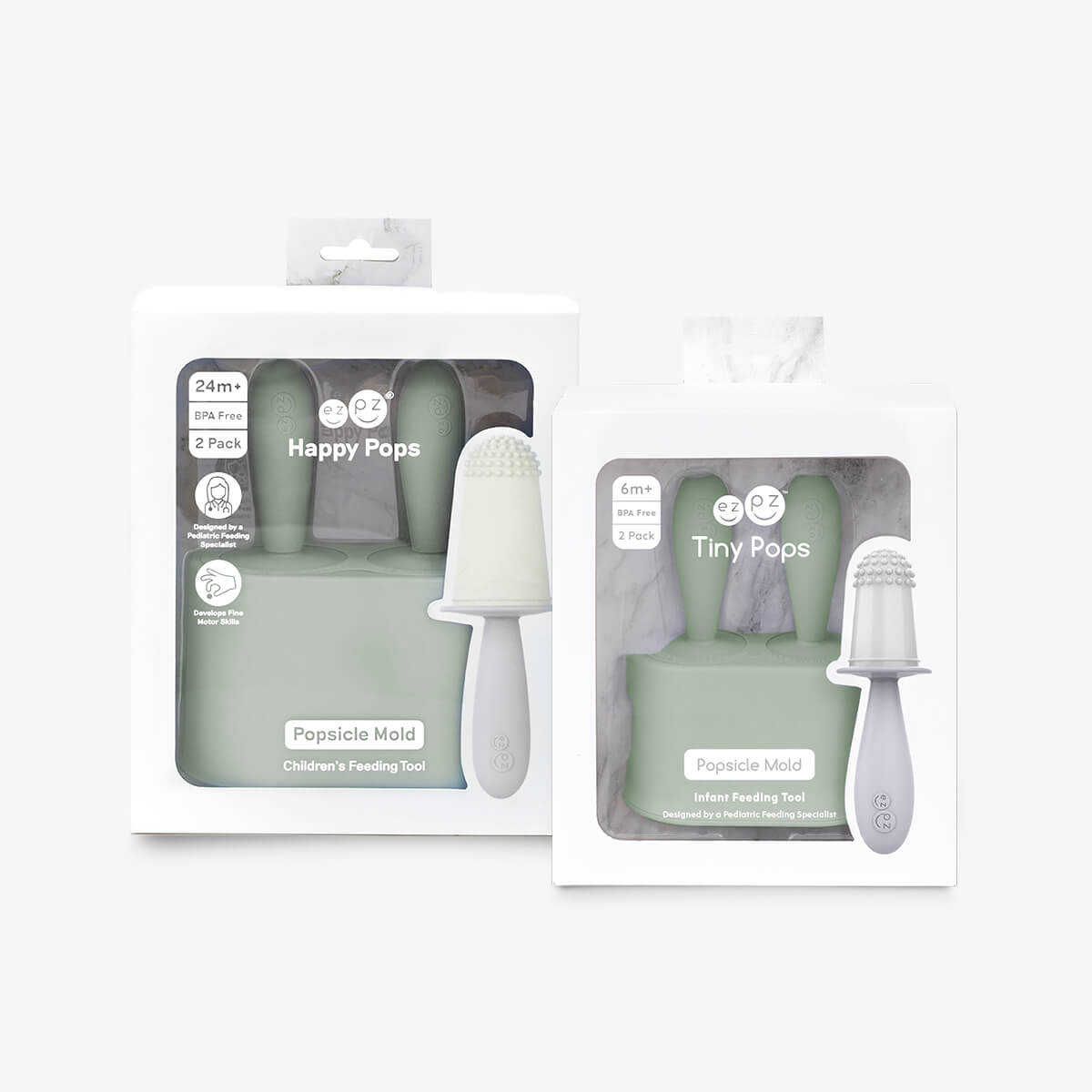 ezpz Popsicle Bundle Eisform Silikon Blush Selbstfüttern