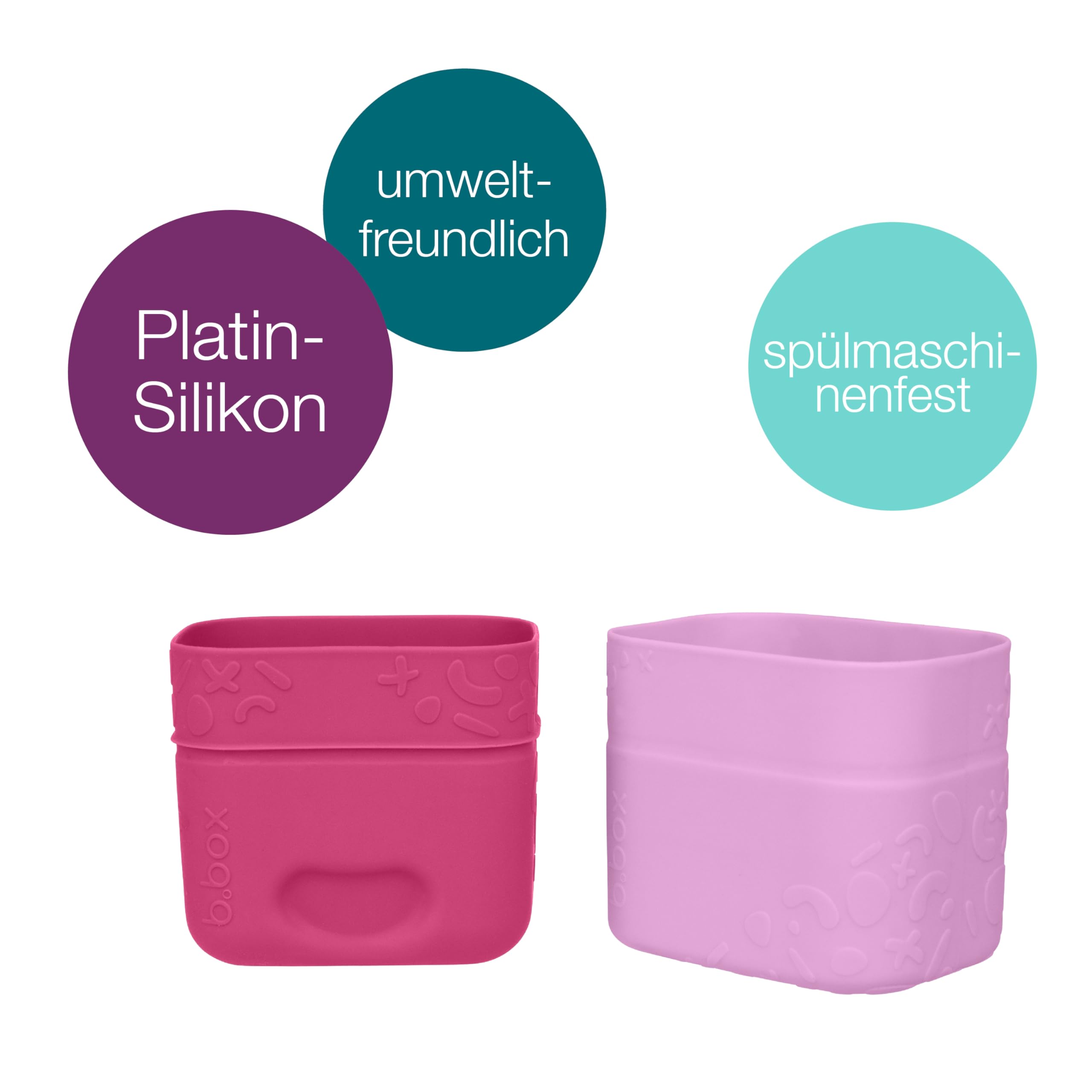 b.box Snackbox Silikon klein Beere Snackdose auslaufsicher